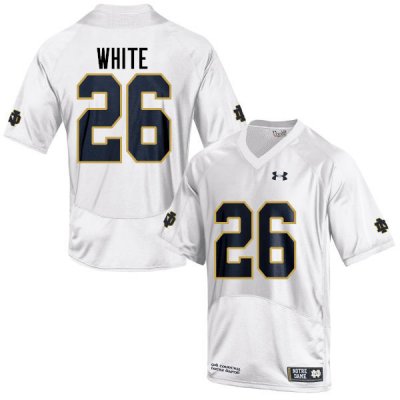 Notre Dame Fighting Irish Men's Ashton White #26 White Under Armour Authentic Stitched College NCAA Football Jersey VPL3399LL